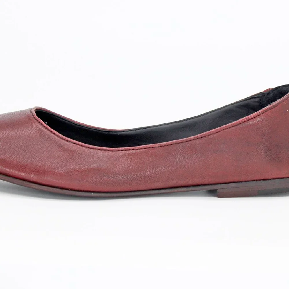 Thursday Everyday Women's ‘Feliz’ Burgundy Leather Ballet Flat: Size 11.5 - Picture 8 of 8